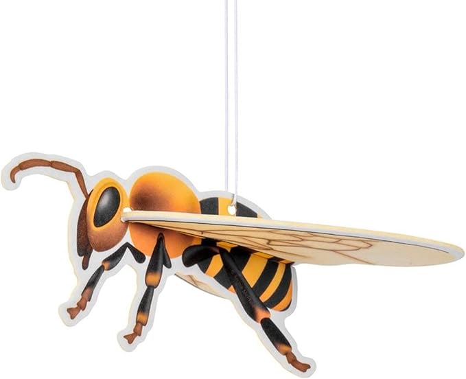 Archie McPhee 3D BEE AIR FRESHENER, Yellow, one Size