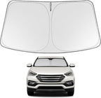 Proadsy 2026 Upgrade Windshield Sun Shade Custom Fit 2013-2018 Santa Foldable Front Sunshade Protector Sun Visor Blocks UV Rays Keep Car Cooler