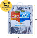 Superio Hot and Cold Insulated Bags for Food Delivery, Grocery Shopping Bags, Food Storage for Hot and Frozen Food for Travel, Disposable Cooler Bag, Reinforced Thermal Lunch Bag (10, 16"x19.25")