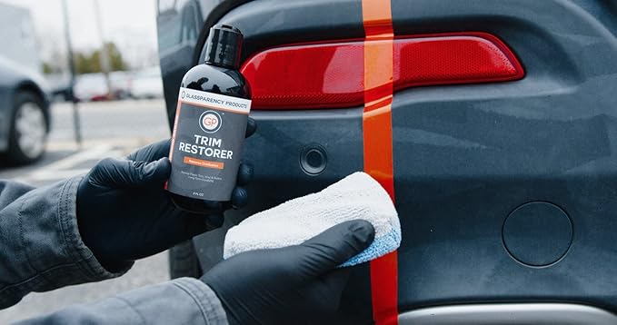 GlassParency Trim Restorer (8 oz.) Restore & Protect Dull and Faded Exterior Plastic, Rubber, and Vinyl Trim Back to Black