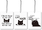 Mancheng-zi Funny Black Cat Car Air Freshener 3Pcs, Cat Mom Dad Gifts for Owners Lovers Air Freshener Hanging for Cars Closet Drawer or Books, Cute Kitty Car Accessories Mirror Decor for Women Men
