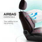 Premium Car Seat Covers Front Seat - Linen Car Seat Cover for SUV, Cars, Most Pickups, Smoke Grey-Red Stitching, Car Seat Protector, Car Seat Covers Front Seats, Car Seat Protector