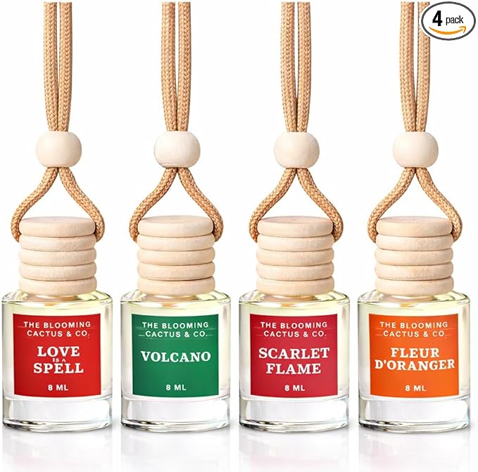 4 Pack Air fresheners | Long lasting car air fresheners, Hand-made in USA | Small room diffuser | Small Business Woman Owned. (8 ml Delightful & Elegant Pack Mix)