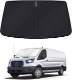 KUST Windshield Sun Shade for Ford E-Transit 2022 2023 2024 2025 2026 Window Accessories Sunshade Foldable Blocks UV Rays Keep Cars Cooler