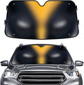 GENANY Yellow Eyes Windshield Sun Shade for Car SUV Truck (55x30 Inches), Sun Shade Windshield, Shades for Front Windows, Protector Blocks UV, Car Decor