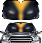 GENANY Yellow Eyes Windshield Sun Shade for Car SUV Truck (69x35 Inches), Sun Shade Windshield, Shades for Front Windows, Protector Blocks UV, Car Decor