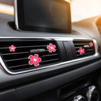 Frienda 6 Pcs Daisy Flower Air Vent Clip Accessories Air Conditioning Outlet Clip Car Air Freshener Dashboard Accessories Charm Car Inter Decor(2.5 cm, 3 cm, 3.3 cm,Red)