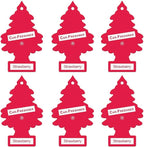 6 Pack Strawberry Scent Little Trees Air Freshener Home Car Hanging Office Aroma