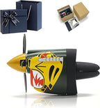P-40 Warhawk Creative Propeller Car Decor, 2026 Upgraded P-40 Warhawk Car Air Freshener, Creative Fighter Car Air Freshener (Yellow)