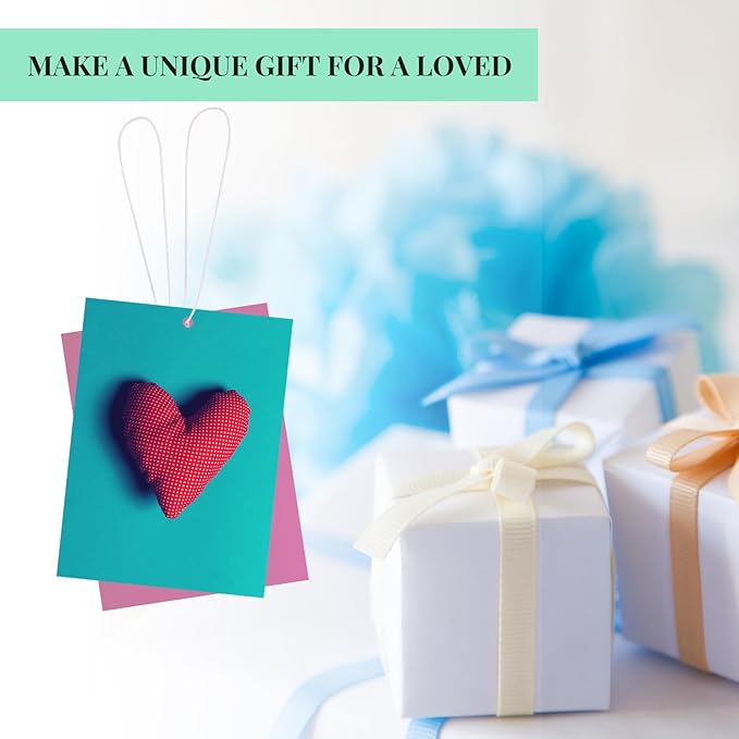200 Pcs Sublimation Air Fresheners Blanks, Custom Photo Car Air Freshener, Sublimation Blanks Bulk DIY Scented Hanging Sheets Felt With 200 PCS Bags and 19.7in Rope for Car Home Hanging Decor