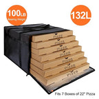 CIVJET Insulated Pizza Delivery Bag for Carry Hot, 24" x 24" x 14" Insulated Food Delivery Bag, Grocery Cooler Bags for Catering/Doordash, Commercial Food Warmers（Black, 1Pk）