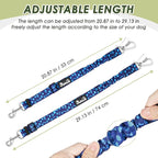 SlowTon Dog Seatbelt, 2 Pack Dog Seat Belt Car Leash Adjustable Elastic Bungee Buffer Heavy Duty Nylon Reflective Pet Safety Tether Connect to Dog Harness for Travel Riding in Vehicle (Daul Clip, BL)