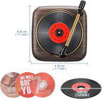 Record Player Car Vent Clips Air Freshener Retro Style Album Cover Car Air Conditioning Outlet Clip Fragrance Diffuser Car Interior Decoration Accessories, Wood Grain