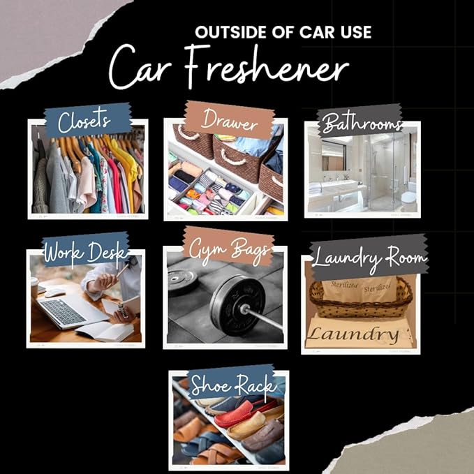 Lavender Car Air Freshener Set of 3 (10 ml) – Hanging Diffusers with Wooden Cap – Aromatherapy Scent for Car, Home & Office – Velvet Gift Bag – Long Lasting