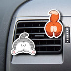 WIRESTER Fresh Scented Car Air Freshener Vent Clip, Decorative Accessories, Interior Decoration for Cars - Cute Animal Butt, Cute Dog Cat, Dog Butt Looking Back, Dog Lying