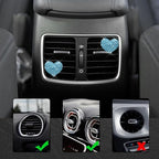 4PCS Bling Heart Air Vent Clips, Car Air Freshener for Women, Air Fresheners Diffuser Clip Charm, Car Air Conditioning Outlet Clip Decorative Accessory for Women Girls (Lake Blue, Style1)