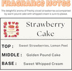 Car Air Freshener | Strawberry Pond Cake Scented Car Fresheners for Women & Men | Long Lasting Fragrance Car Scents | Air Diffuser with Car Vent Clip (2 Pack)