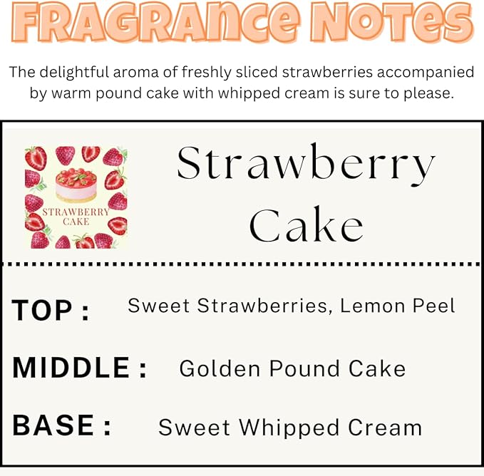 Car Air Freshener | Strawberry Pond Cake Scented Car Fresheners for Women & Men | Long Lasting Fragrance Car Scents | Air Diffuser with Car Vent Clip (2 Pack)