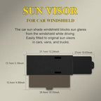 Polarized Car Sun Visor Extension with PC Lens and Side Sunshade, Anti-Glare Visor for Most Cars (Dark Brown)