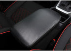 INTGET Center Console Armrest Cover for Toyota RAV4/RAV-4 Accessories 2025 2024 2023 2022 2021 2020 2019 Leather Middle Console Arm Rest Lid Cover Elbow Pad Protector(Carbon Fiber Texture)
