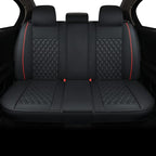 Leatherette Car Back Seat Covers, Universal Fit for Most Cars, SUV, Sedans and Pick-up Trucks, Black/Red
