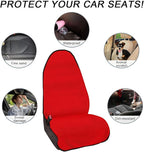 Waterproof Car Towel Seat Cover, Sweating Non-Slip Premium Towel Carseat Cover Protector, Universal Soft Machine Washable Car Truck SUV Front Seat Cover for Gym Workout Beach Hiking (Red)