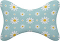 Car Headrest Pillow Compatible with Sky Blue Daisy Flowers, Cartoon Neck Pillow for Car, 2 Pcs Comfortable Soft Car Seat Pillow for Driving,Head Rest Cushion, Cute Neck Pillow for Travel