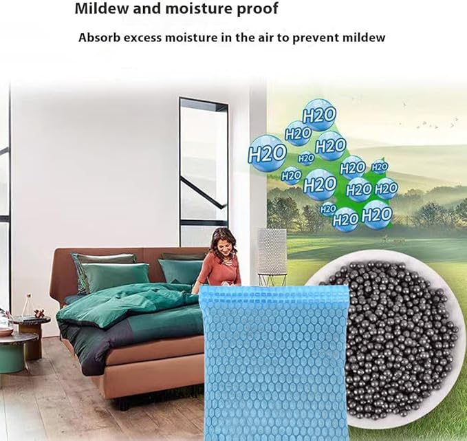 6Pack Luxury Activated Charcoal Odor Absorber Air Purifying Bag for Home or Cars Odor Eliminator; Car Deodorizer Air Freshener; 50g/Pack Natural Air Freshener for Home,Car,Closet,Basement,Pets