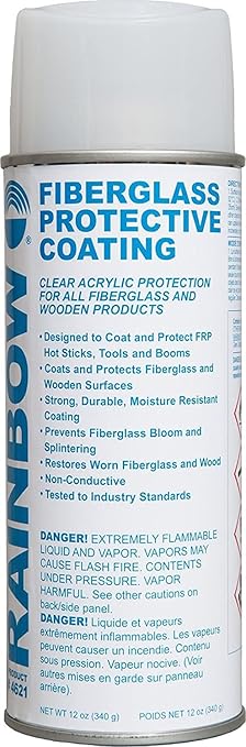 Rainbow Fiberglass Sealer Protective Coating Spray Can 4621 | Protects Ladders, Wooden, Fiberglass Assemblies Against Decaying, Cracking, Chipping, Fading, and Flaking (1)