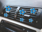 6pcs Colorful Daisy Flower Auto Air Vent Clips, Car Air Outlet Freshener Clip for Car Interior Decoration Accessories (Blue)