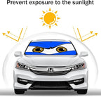eygeufg Windshield Shade, Car Sun Shade for Front Windshield (Blue, Large)