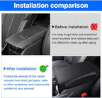 Autorder Center Console Armrest Cover for 2021-2025 2026 Jeep Grand Cherokee L Accessories Armrest Cover Anti-Scratch Middle Console Pad Leather Armrest Protector