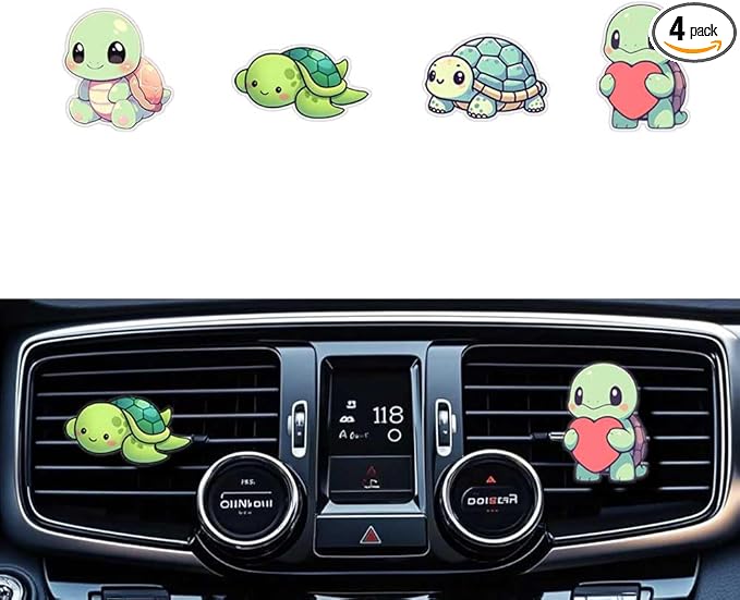 Cute Turtle Air Freshener Clips,Car Vent Clip,Car Decorative Clip, Car Air Conditioner Clip,Automotive Interior Decoration Gifts for Men/Women