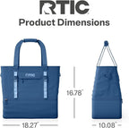 RTIC 2-in-1 Chillout Bag Soft Insulated Cooler Tote, Portable, for Lunch, Beach, Travel, Drink, Beverage, Car, Camping, Picnic, 24-Can Capacity,