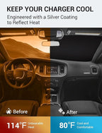 Proadsy 2026 Upgrade Front Windshield Sun Shade Foldable Sunshade Protector Custom for 2011-2023 Jeep Cherokee(Not for Jeep Grand Cherokee) Trailhawk Overland Limited Latitude Altitude Accessories