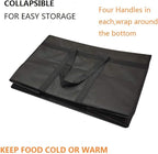 XXL-Larger Insulated Cooler Bags with Zipper Closure,Reusable Grocery Shopping Bags Keep Food Hot or Cold,Collapsible lunch bag,Grocery Transport,23"W x 15"H x 14"D