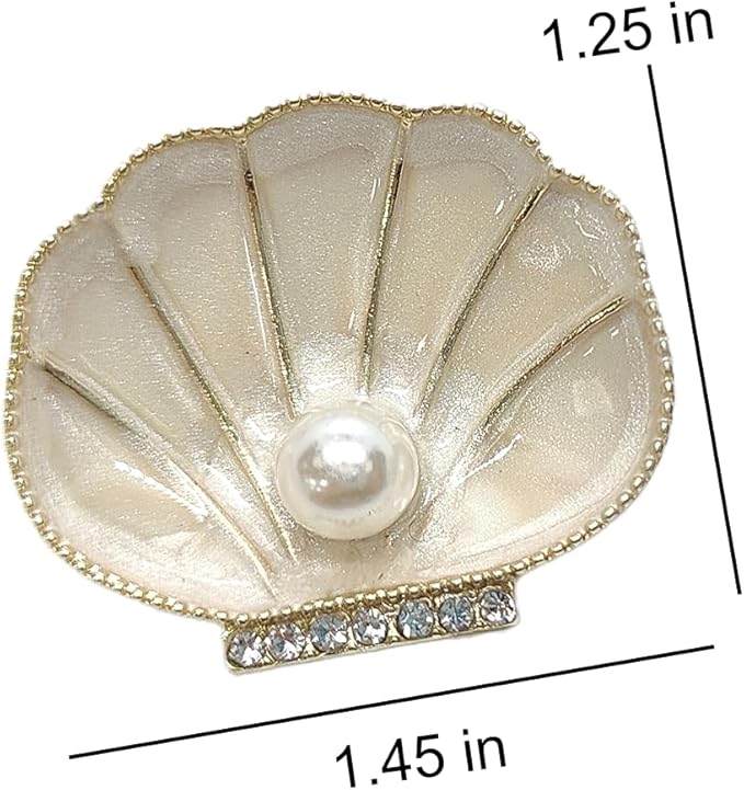 2Pcs Car Vent Decor Clips Beach Car Accessories with Pearl Scallop Design Cute Coastal Ocean Air Freshener Clip Charms for Women Beachy Summer Interior Diffuser Decorations