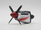 P-51 "Shark of Zambales" Car Air Freshener with Spinning Propeller, Vent Clip, Cool Car Accessories for Men, Unique Aviation Gifts for Pilots, Veterans & History Buffs