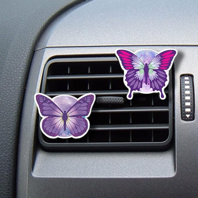 WIRESTER Set of 2 Fresh Scented Car Air Freshener Vent Clip, Decorative Accessories, Interior Decoration for Cars (Cat, Dog, Frog, Cow, Owl, Turtle, Sunflower, Baseball)