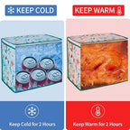 CIVJET 2-Pack Insulated Reusable Grocery Shopping Bags, X-Large Insulated Food/Pizza Delivery Bag for Delivery Drivers, Commercial Food Warmers, Tote Cooler/Thermal Bags for Travel, Picnic