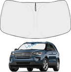 Proadsy 2026 Upgrade Front Windshield Sun Shade Foldable Sunshade Protector Custom Sun Visor Fit 2016-2019 Ford Explorer SUV ST XLT Limited Platinum Accessories