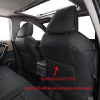 EKR Rav4 Seat Covers Custom Fit for Toyota Rav4 (Hybrid) LE/XLE Premium 2026, Leather Car Seat Cover Full Set for SUV,Faux Leather(Black)