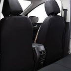 Flying Banner car seat Covers Protects Leopard Printing Velvet Faux Leather Carbon Fiber Front Pair Carbon Fibre (Leopard Black, Front Pair)