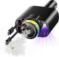 Aromatherapy 5 in 1 Retractable Car Charger with Starlight, USB C Car Charger Adapter and 2 USB Ports, Aroma Starry Sky Car Air Freshener Diffuser Fast Charging Compatible with iPhone 16 15 14 13 12