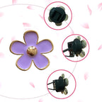 Daisy Air Vent Clips, 6 Pcs Cute Flower Car Air Conditioning Outlet Clip Car Air Freshener Clip Charm Car Interior Decor Charm Colorful Car Interior Accessories for Girls Women (Pink purple rose)