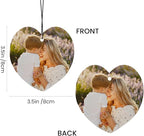 Custom Air Fresheners with Pictures - Personalized Double Sided Photo Text Air Fresheners for Car Wardrobe Bathroom Decor Hangings(Heart)