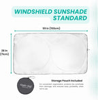 Windshield Sun Shade -Certified 99.87% UVB & 99.02% UVA Car Sun Shade. Award Winning Sunshade - Patented Technology | Compatible for Chevrolet Silverado 1500 (1999-2006) | Car Shades by Kinder Fluff