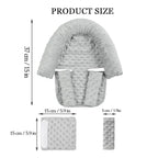 Baby Carseat Headrest and Strap Covers,Baby Carseat Head Support & Carseat Neck Cover,Infant Head Support Pillow, Toddler Headrest Pad for Carseat Strollers Carrier,Grey
