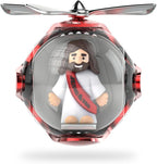 Jesus Loves You Car Air Freshener with 6-Color Auto Light Up & 4 Scented Pads – Light Fragrance, Decorative Auto Accessories, Cute Easter Decoration, Mother's Day and Father's Day Small Gifts