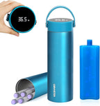 YOUSHARES Insulin Cooler Travel Case - 48H Verified Cooling with Temperature Display, TSA Approved Diabetic Medication Pen Vials Refrigerator with ℃/℉ Digital Temp Display, Portable for 1–7 Pens